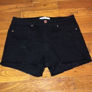 Black Mudd High Rise Shorts